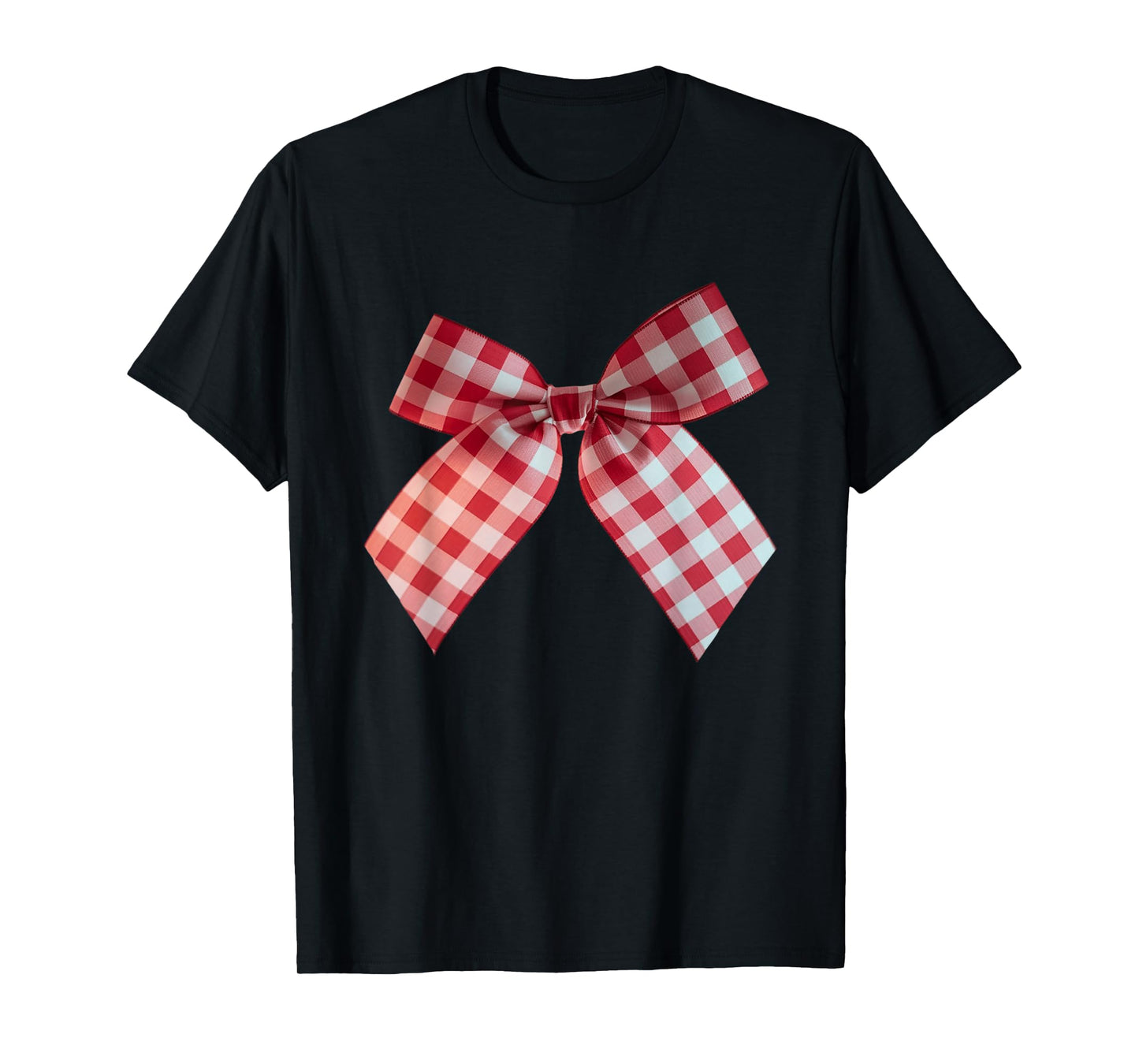 Red Gingham Bow Picnic T-Shirt