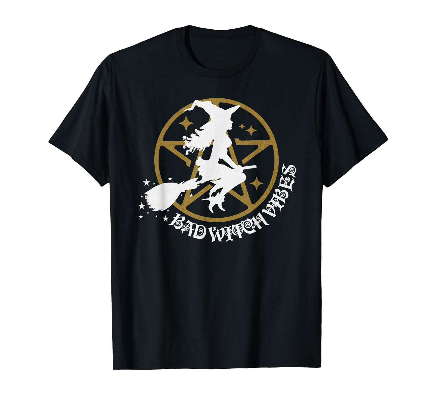 Men Women Kids Girls Teens Witchy Halloween Bad Witch Vibes T-Shirt