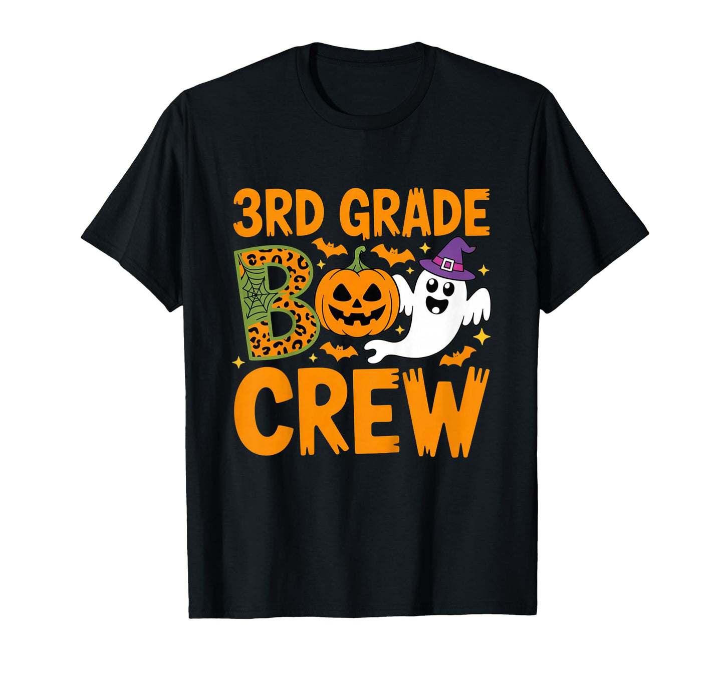 3rd Grade Boo Crew Halloween Outfit for Spooky Classroom Fun T-Shirt