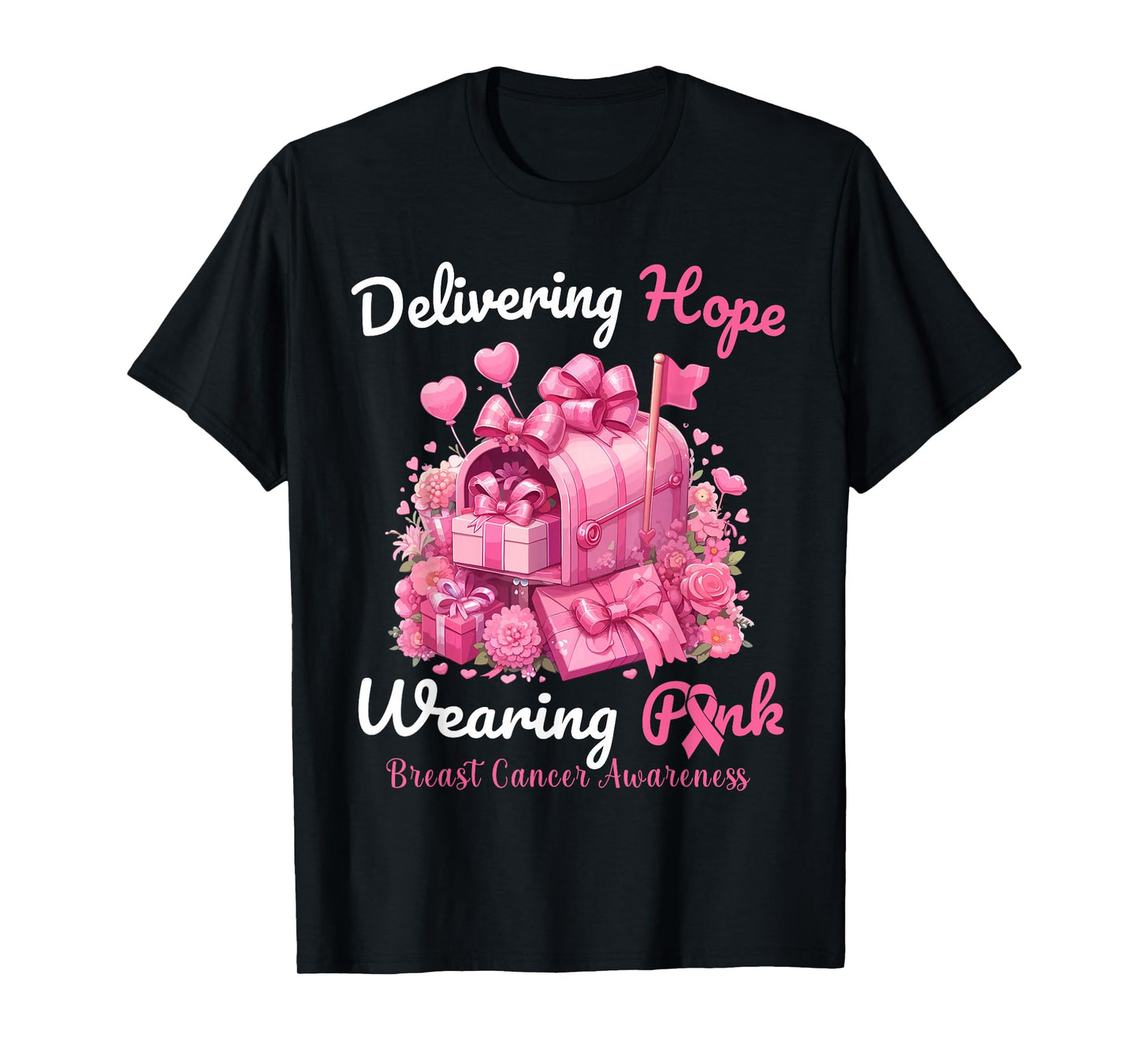 Postal Worker Breast Cancer Awareness October We Wear Pink T-Shirt