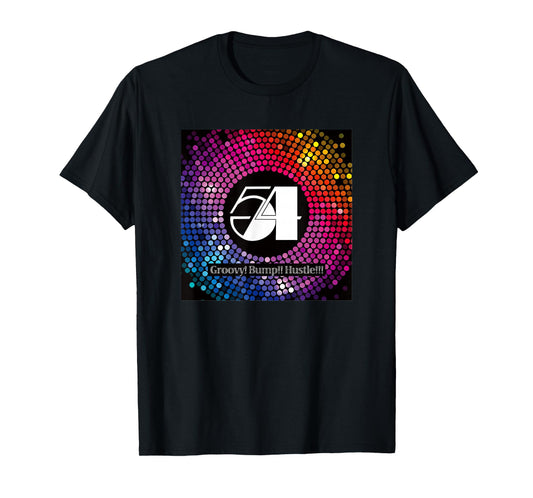 Disco Freaks Store Men's Studio 54 Retro Disco Black Graphic T-Shirt, Small, Short Sleeve, Crew Neck, Classic Fit, Lightweight
