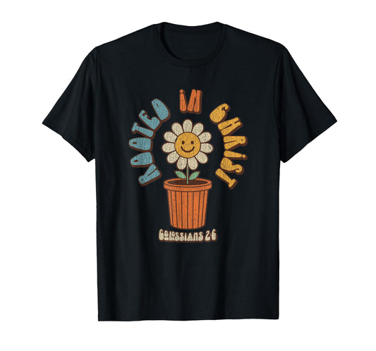 Vintage Retro Christian Rooted In Christ Col 2:6 Bible Verse T-Shirt