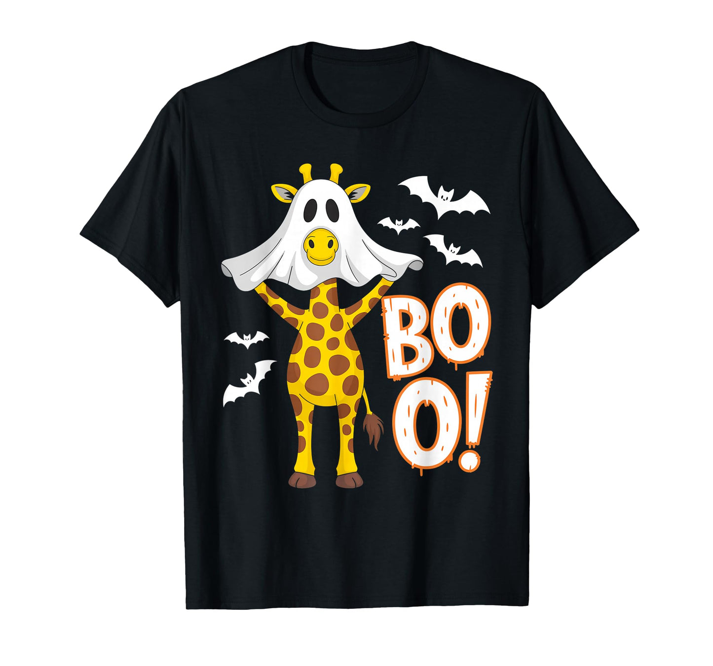 Giraffe Boo Halloween Costume Funny Giraffes Lover Women Kid T-Shirt