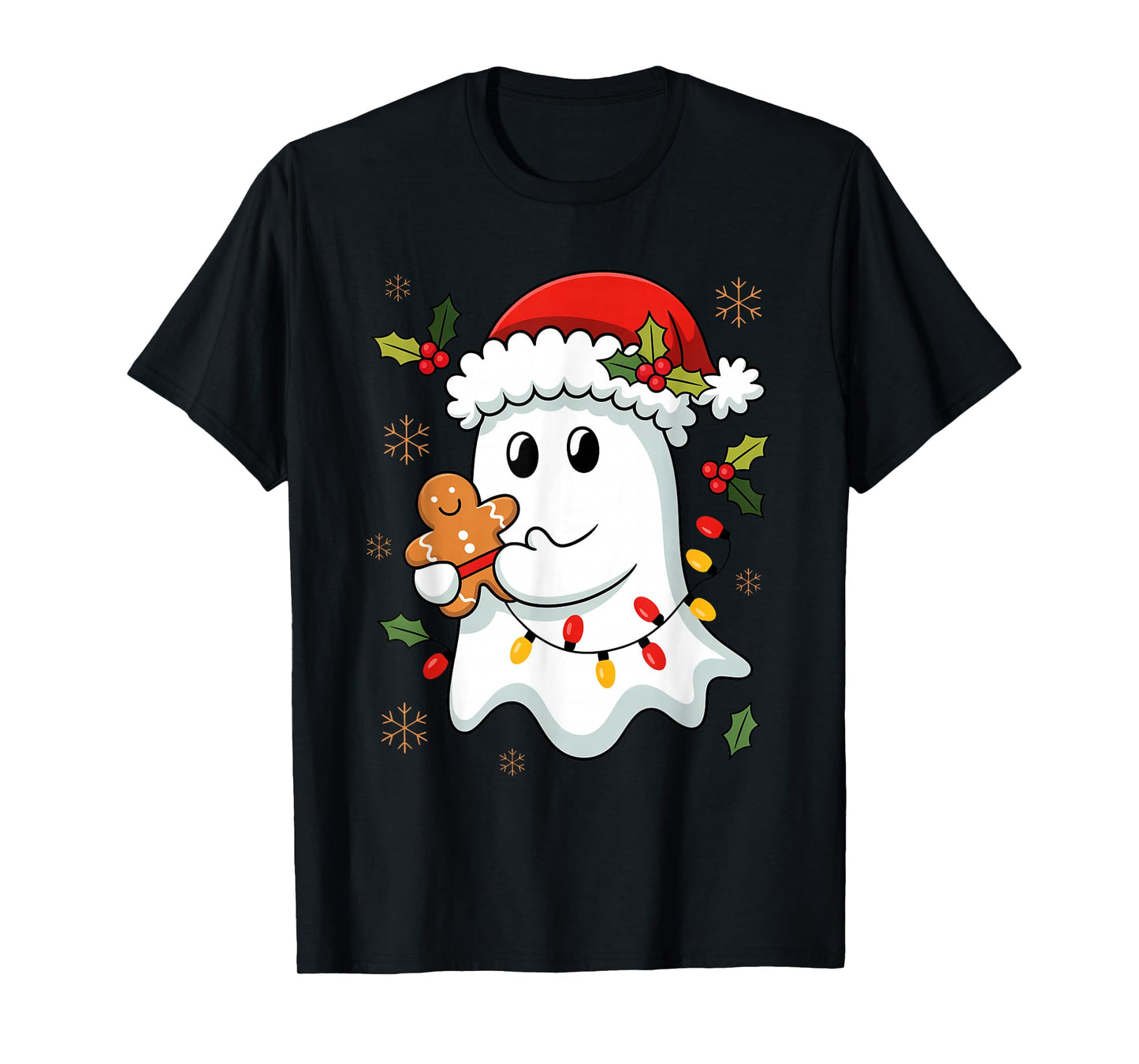 Ghost Christmas Santa Spooky Christmas Ghost Santa Christmas T-Shirt