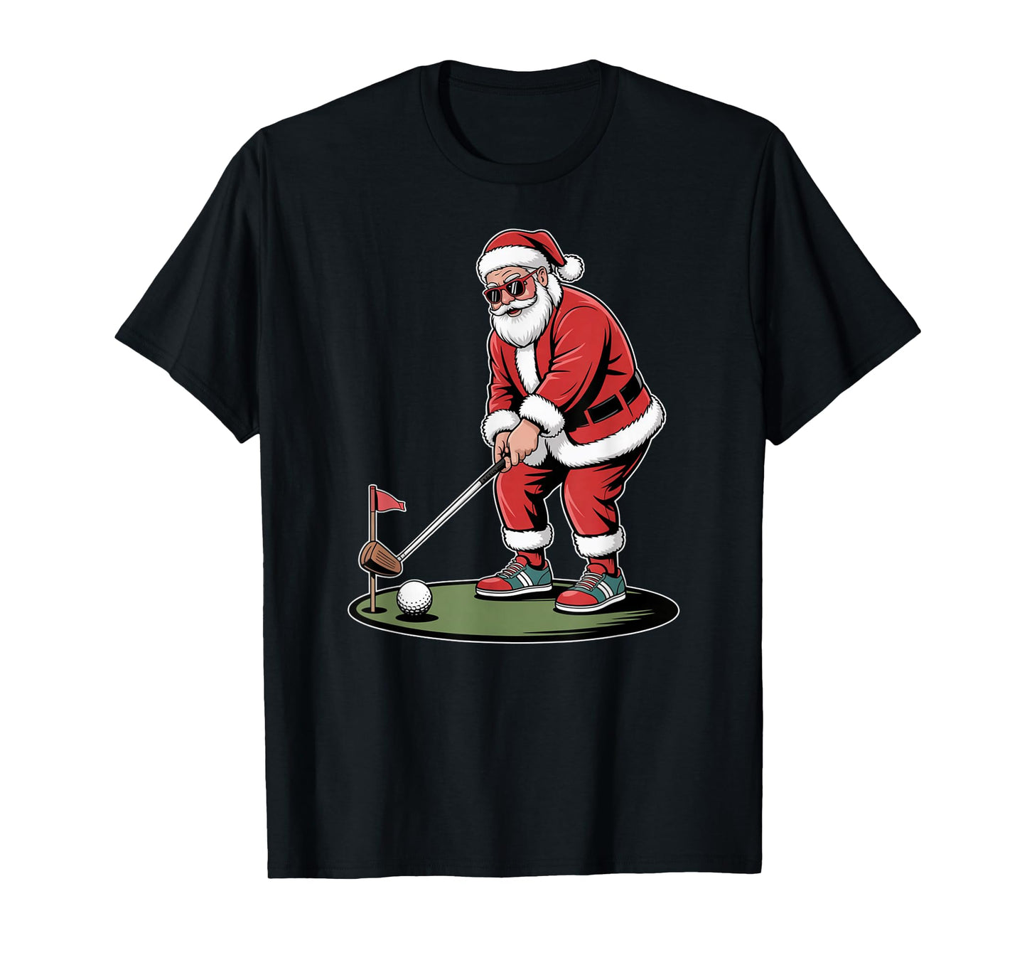 Funny Golf Christmas Santa Claus Golfing Holiday Golfer T-Shirt