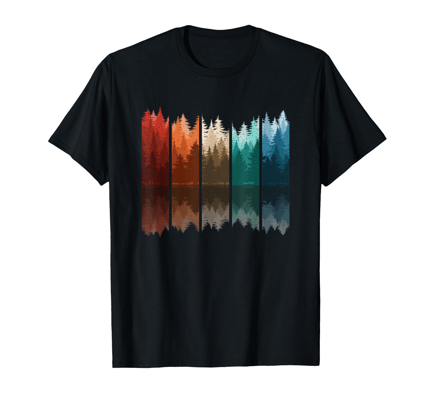 Retro Pine Tree Forest Nature Outdoor Vintage Graphic Men T-Shirt