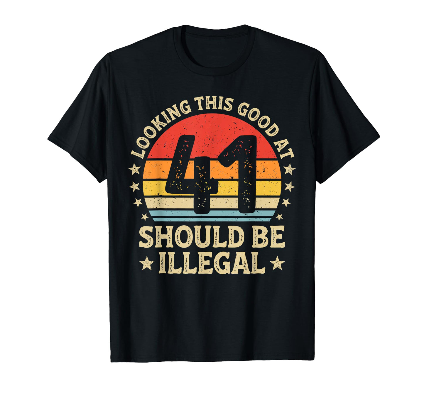Funny 41 Year Old Gag Humor Bday Vintage 41st Birthday T-Shirt