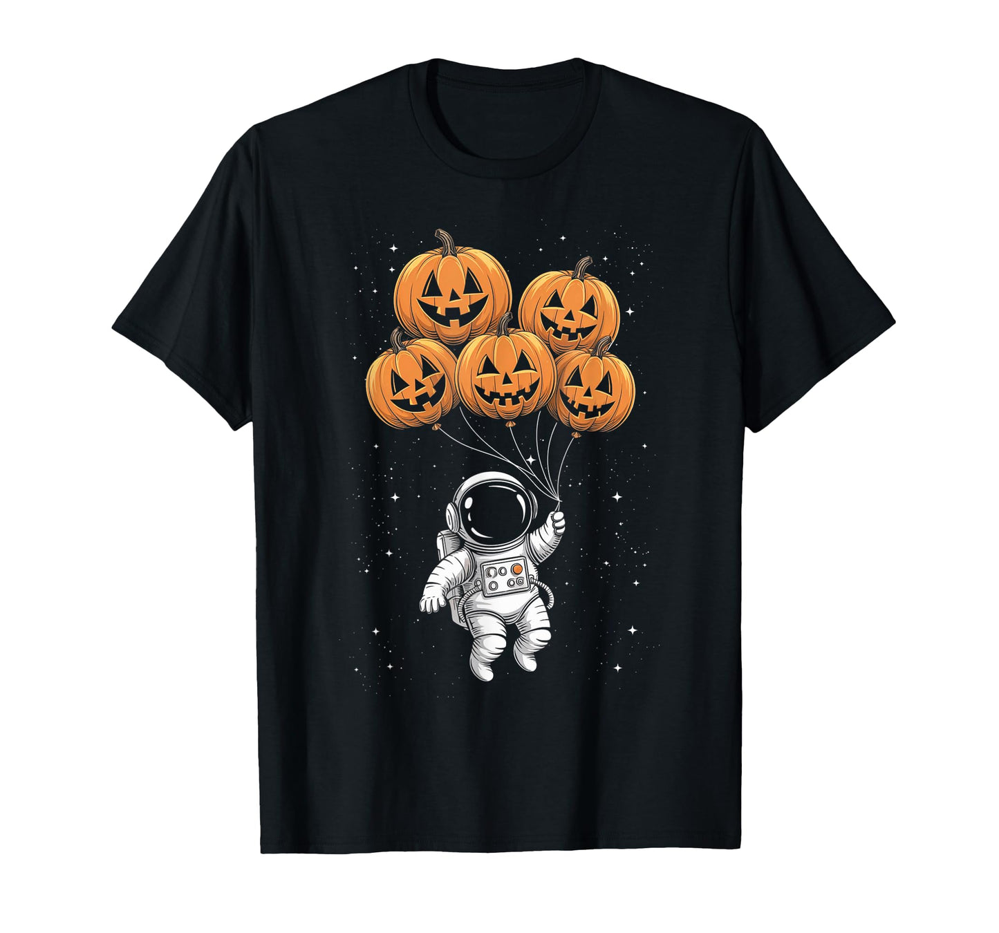 Halloween Astronaut Pumpkin Balloons Kids T-Shirt