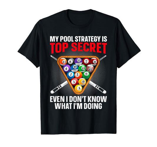 Funny Pool Player Design For Men Women 8 Ball Billiard Lover T-Shirt