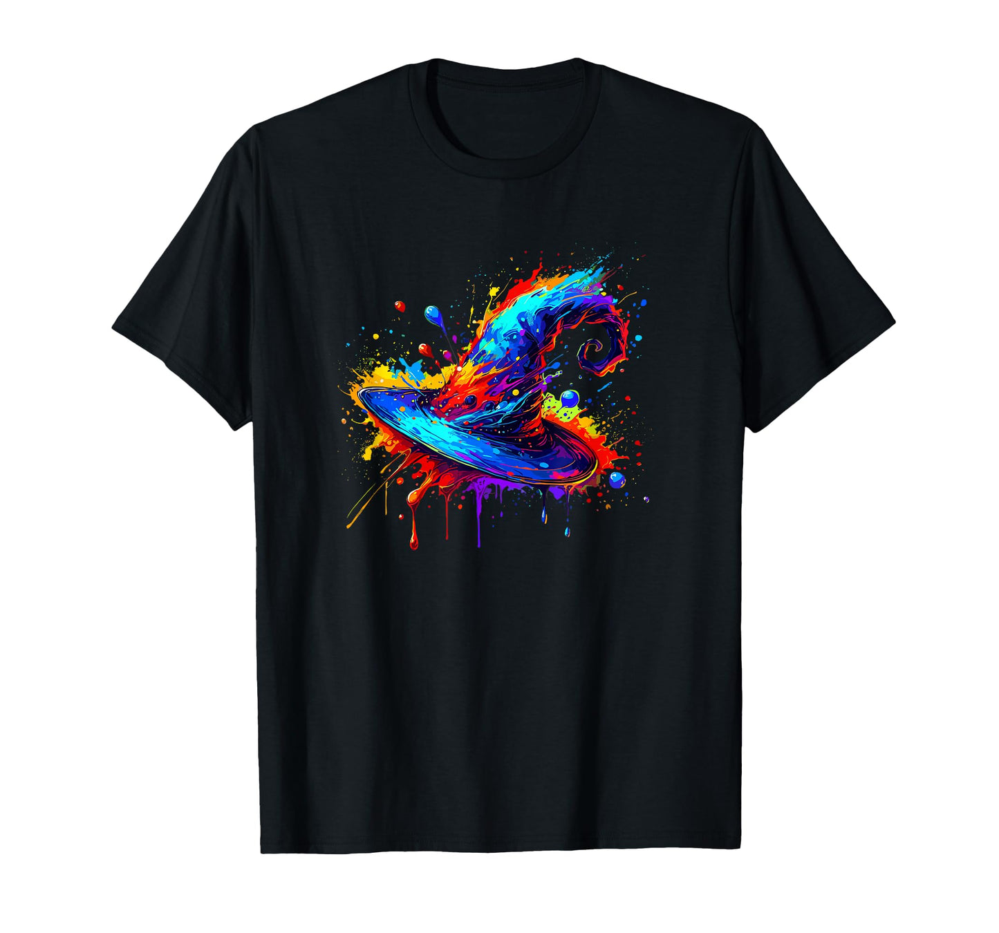 Halloween Splash Art Witch Hat Witchcraft T-Shirt