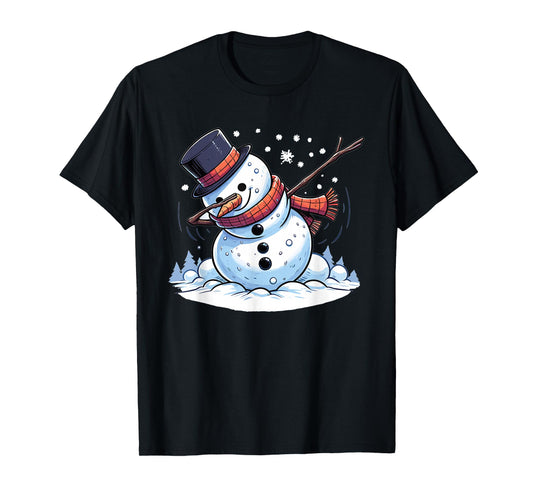 Dabbing Christmas Snowman Dab Christmas T-Shirt
