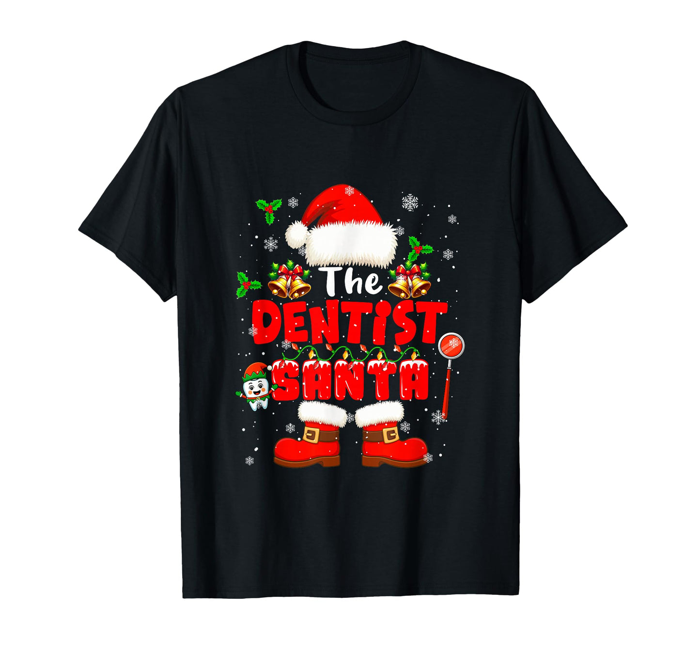 The Dentist Santa Christmas Colorful Costume Job Team T-Shirt