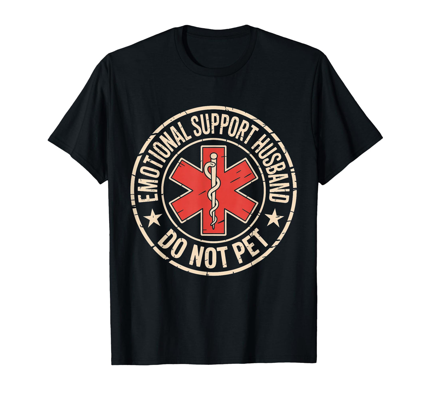 Emotional Support Husband Do Not Pet Funny Husband Men T-Shirt