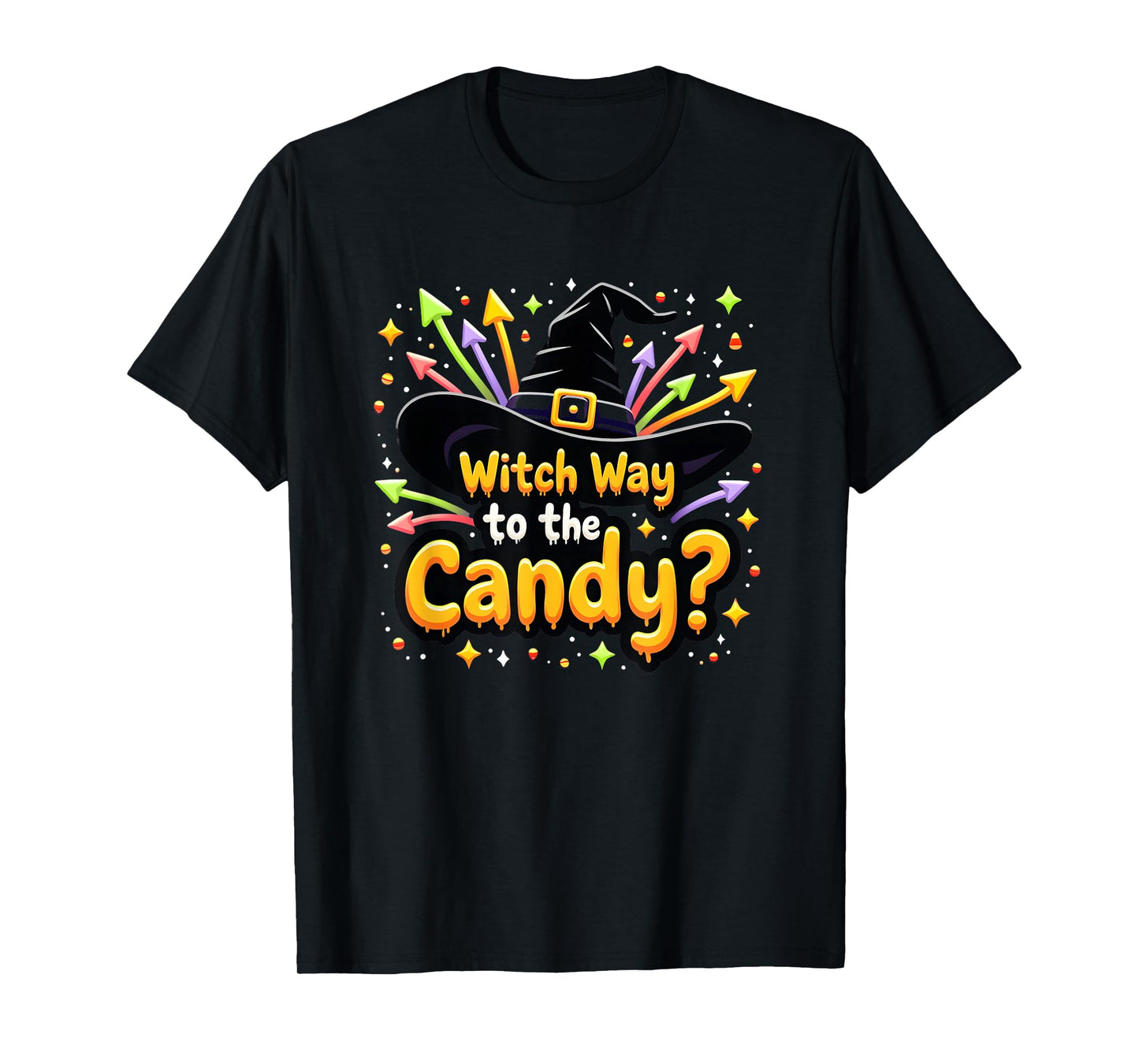 Halloween Humorous Witch Way to The Candy? T-Shirt