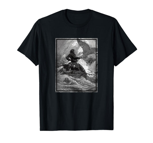 Captain Ahab in His Final Chase with Moby Dick (1902) T-Shirt