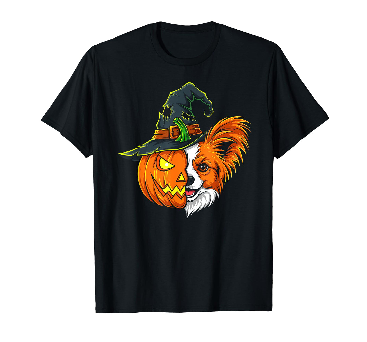 Papillon Pumpkin Jack O Lantern Halloween Kids Mens Womens T-Shirt