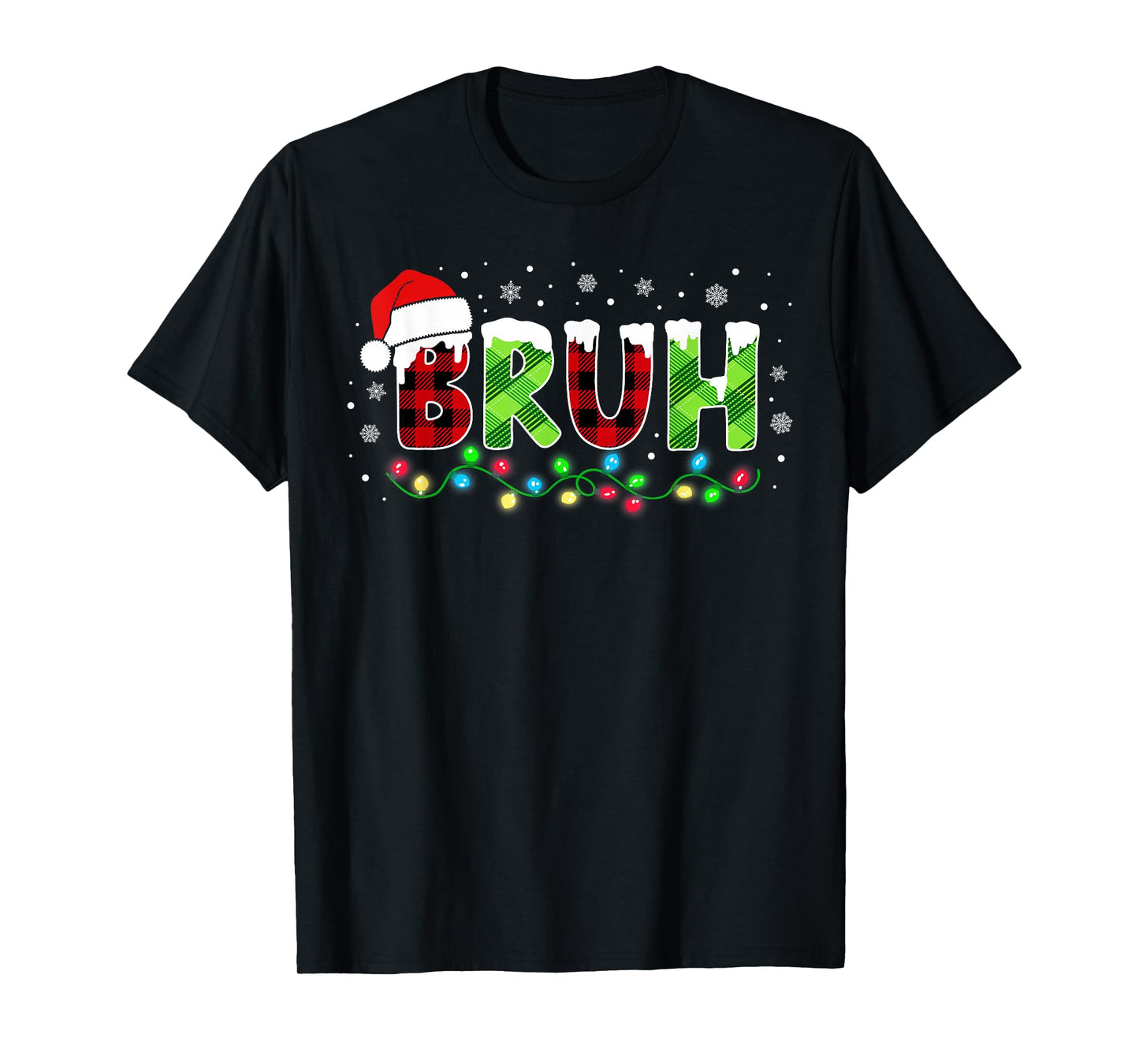 Bruh Christmas Shirt for Boys Teens Kids Family Xmas Pajamas T-Shirt