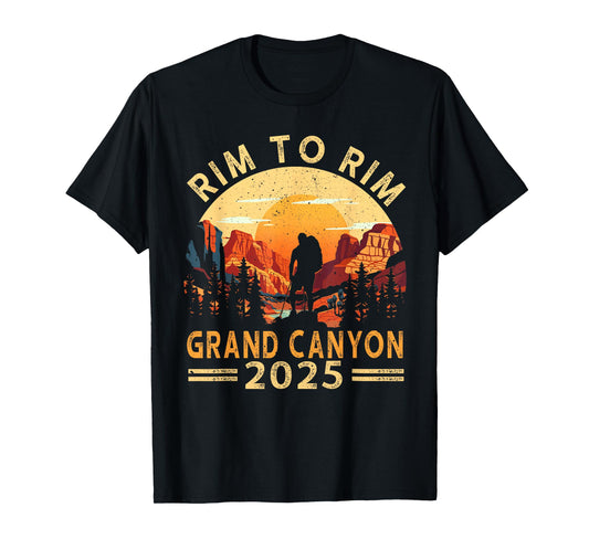 South Rim To North Rim Grand Canyon 2025 Hiking T-Shirt