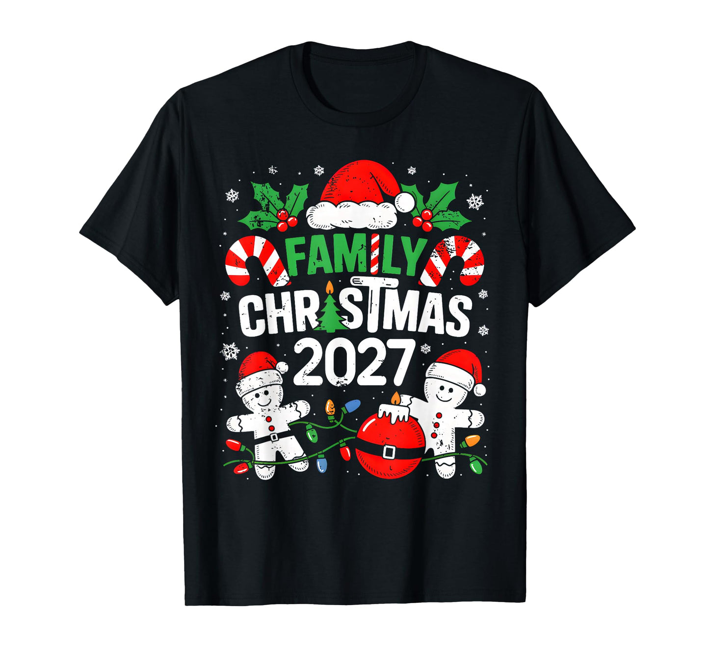 Christmas 2027 Family Matching Costume Team Santa Elf Squad T-Shirt