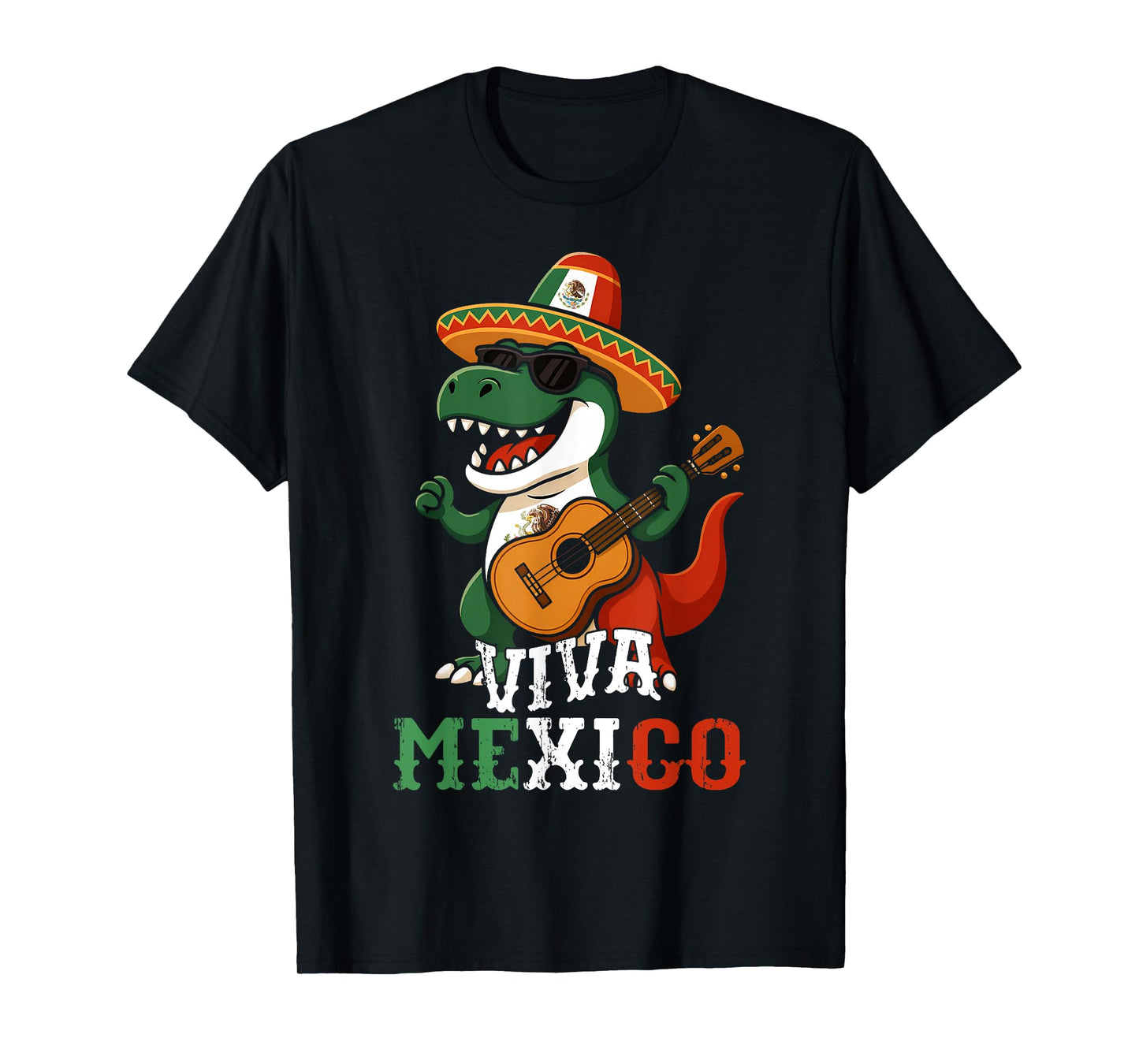 Viva Mexico Kids Boys Toddler Funny Mexican Dinosaur T-Rex T-Shirt