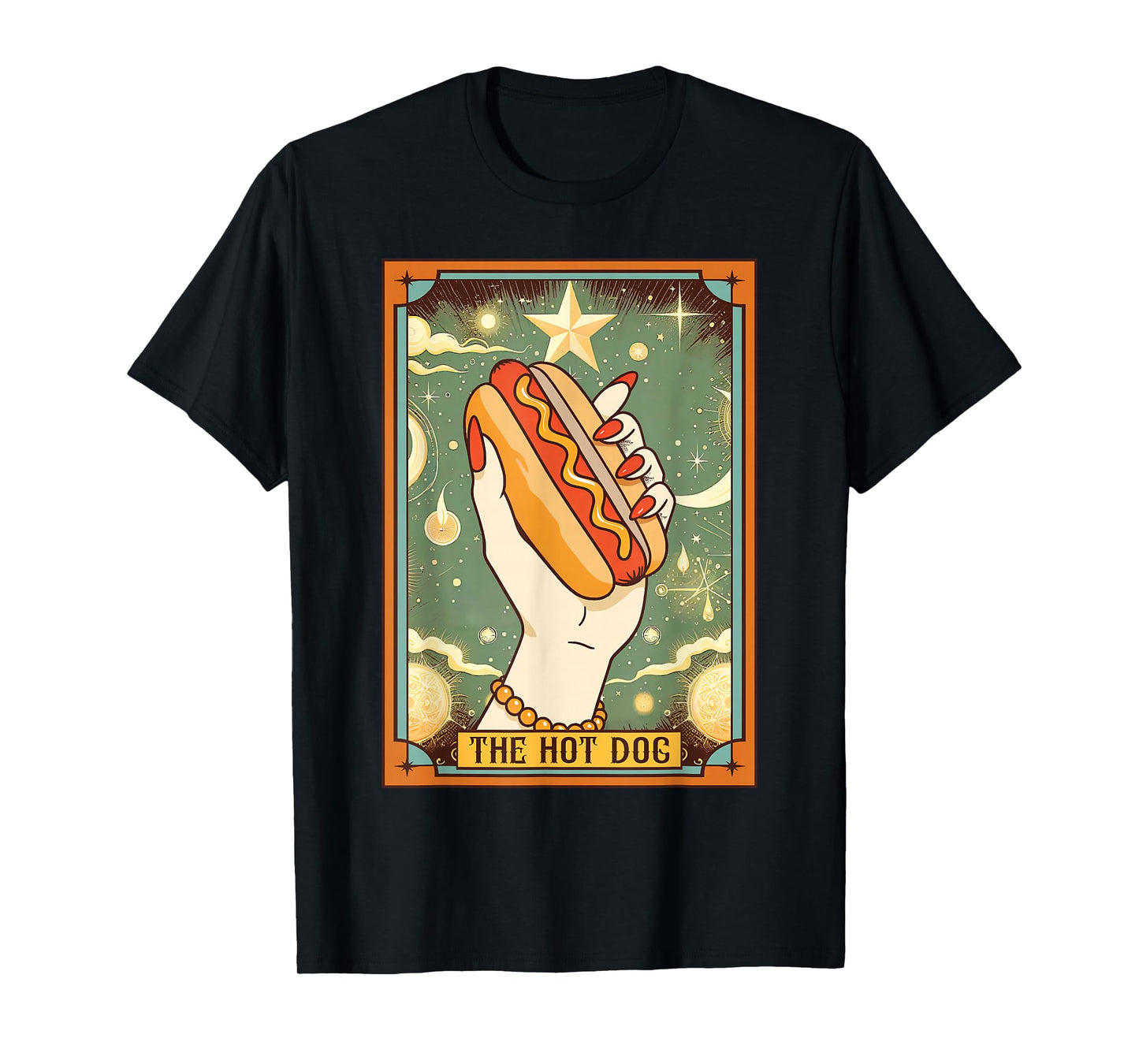 Hot Dog Bun Lover Foodie Food Lover The Hot Dog Tarot Card T-Shirt