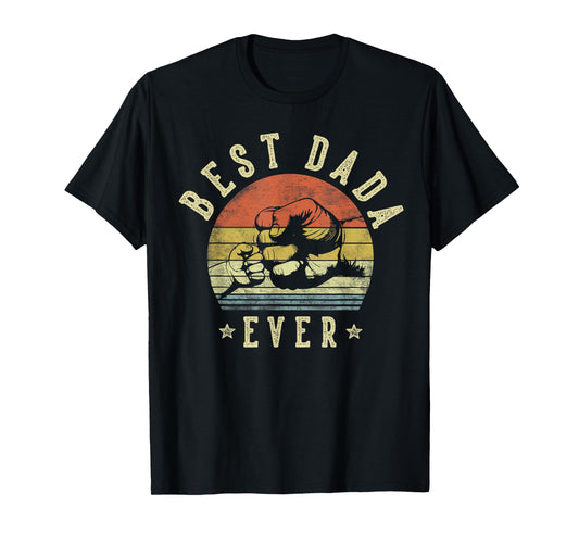 Best Dada Ever - Retro Fist Bump Vintage Design Dada T-Shirt