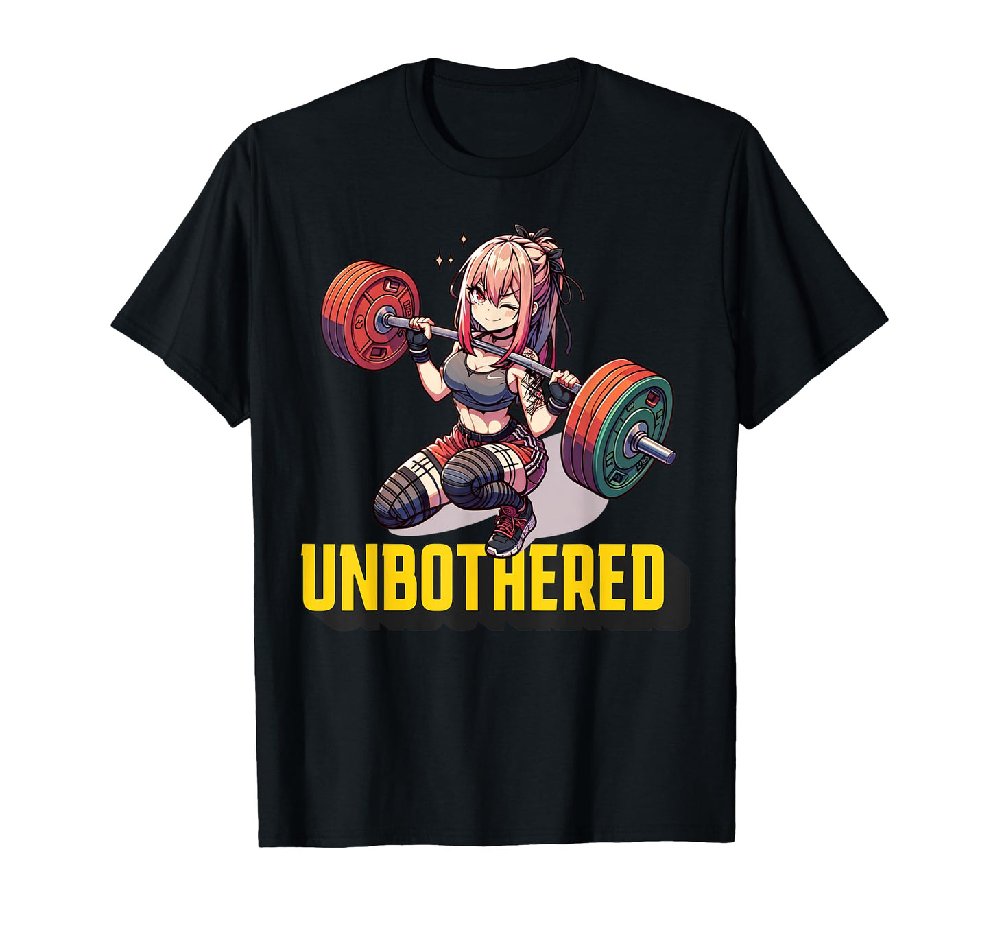 Unbothered Manga Shirt Funny Anime Workout Gym Girl Cool T-Shirt