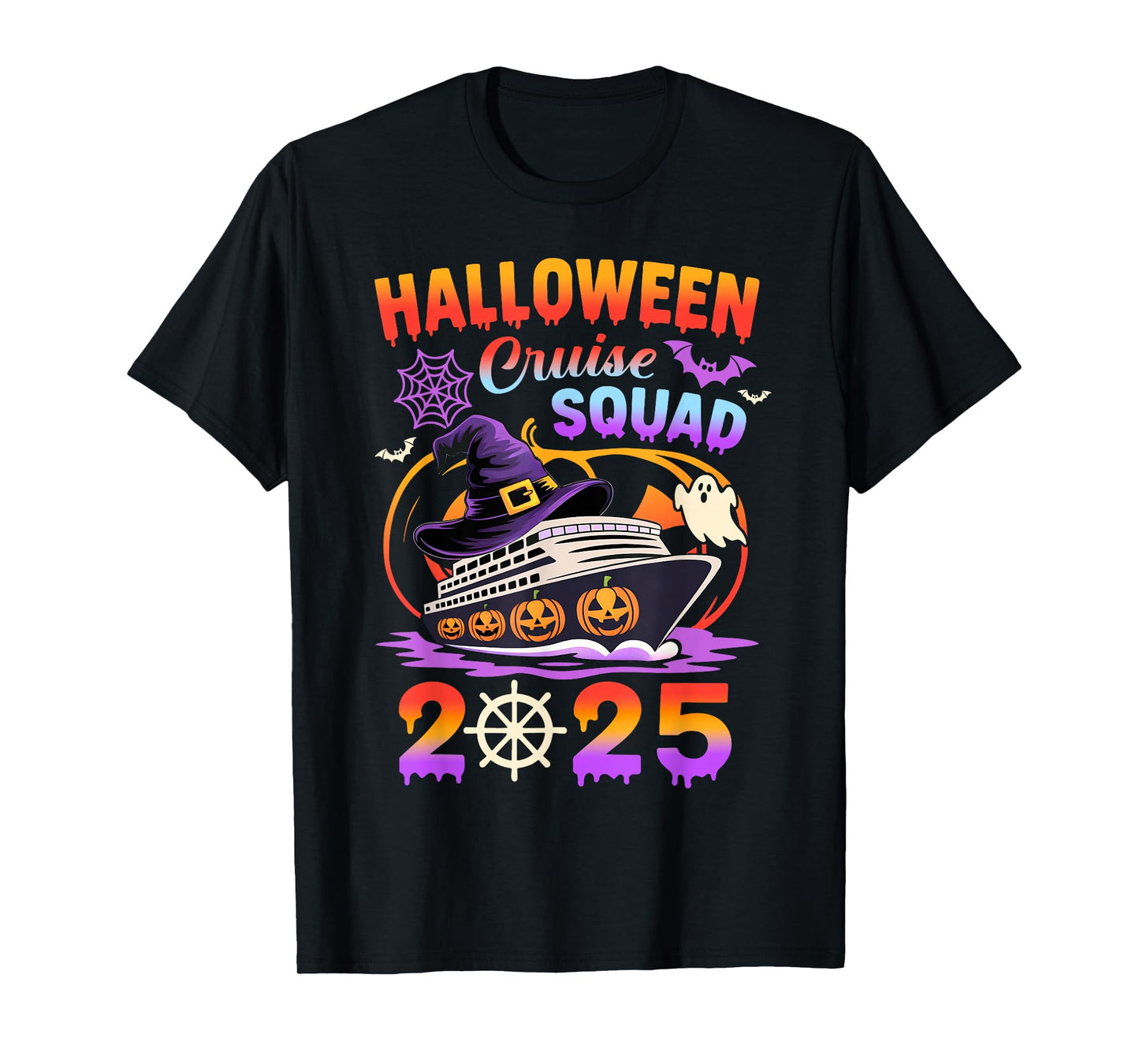 Halloween Cruise Squad 2025 Spooky Pumpkin Vacation Ship T-Shirt