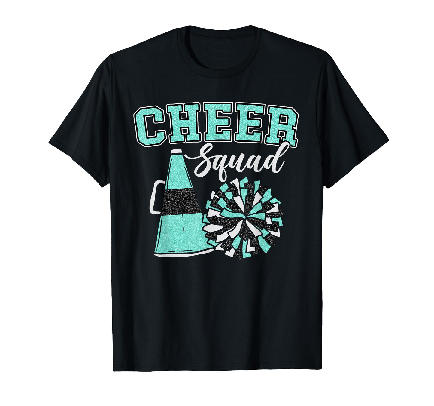 Cheer Squad Funny Cheerleader Cheerleading Teal Women Girl T-Shirt