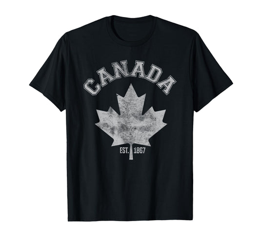 Canada EST 1867 Maple Leaf Vintage Canada flag Love T-Shirt