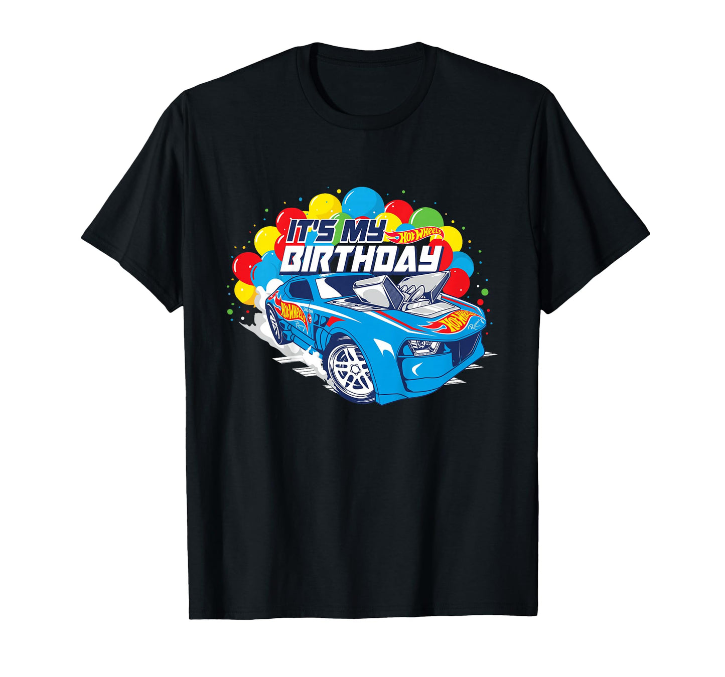 Kids Hot Wheels It's My Birthday Balloons T-Shirt