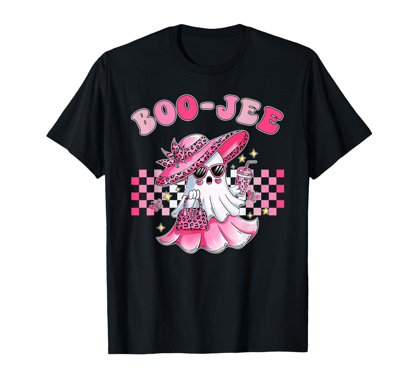 Coquette Ghost Coffee Boo-JEE Halloween Boujee Cute Ghost T-Shirt