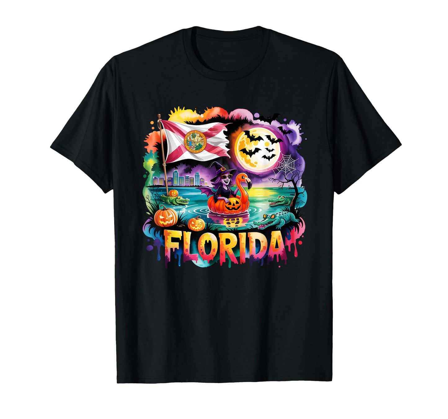 Floridian Halloween Flag Culture Pride Halloween Design T-Shirt