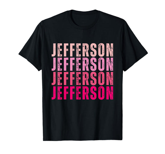 Personalized Name Jefferson I Love Jefferson Vintage T-Shirt