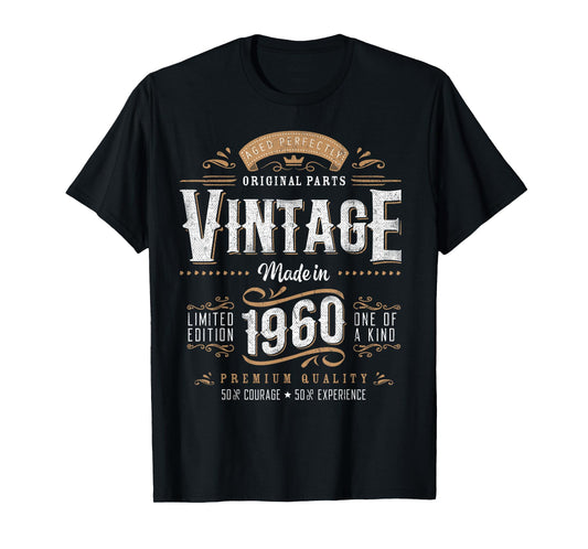 Vintage 1960 65th Birthday Gifts Women Men 65 Year Old T-Shirt
