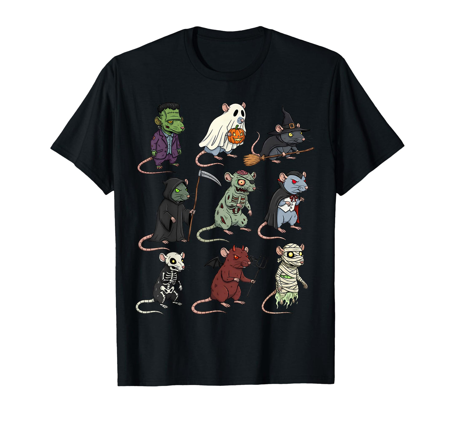 Rat Spooky Witch Boo Zombie Rat Halloween Boys & Girls T-Shirt