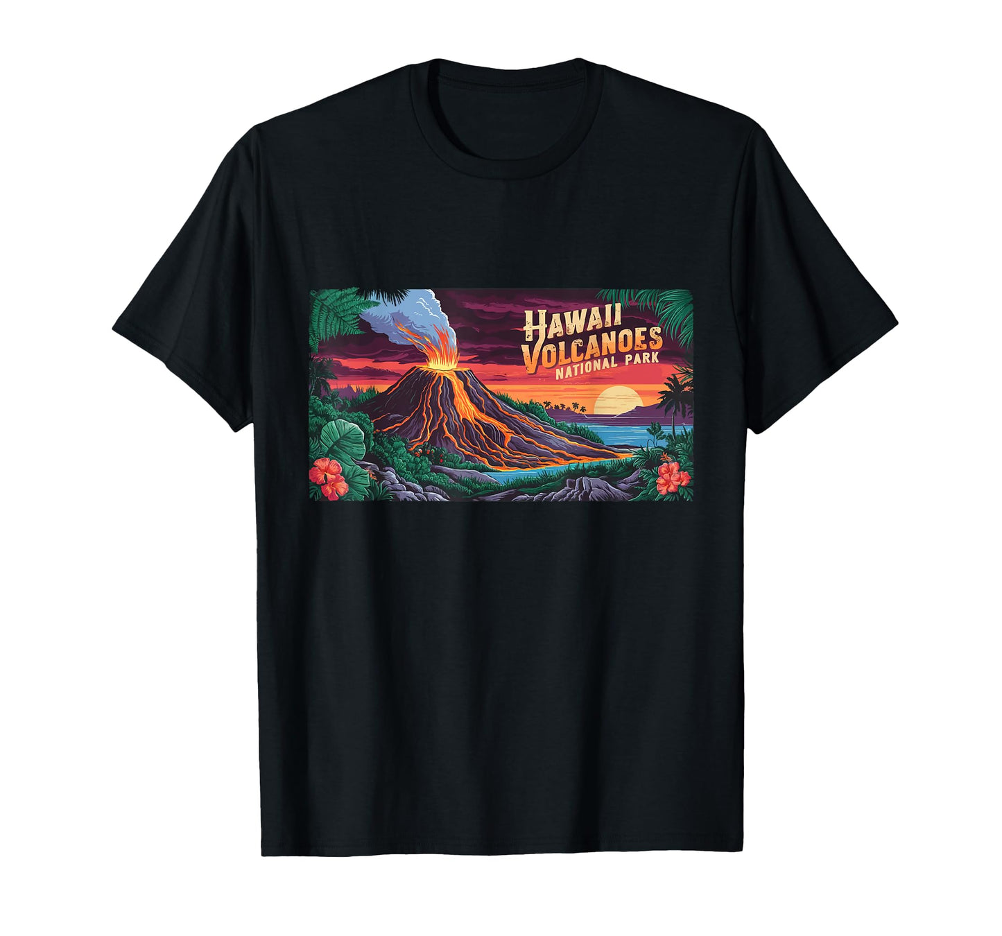 Hawaii Kilauea Volcanoes National Park Vintage Hawaii Travel T-Shirt