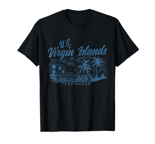 US Virgin Islands Pride Beach Vacation USVI Vintage Men Women T-Shirt