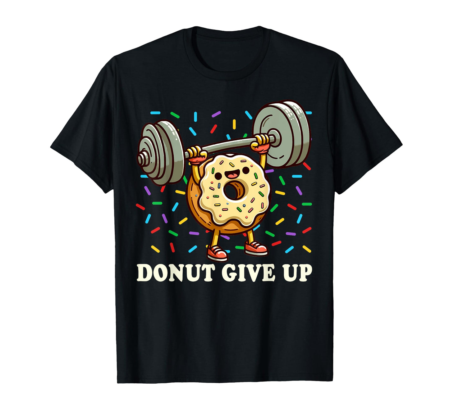 Weightlifting - Funny Fitness Workout Gym Donut Lover T-Shirt