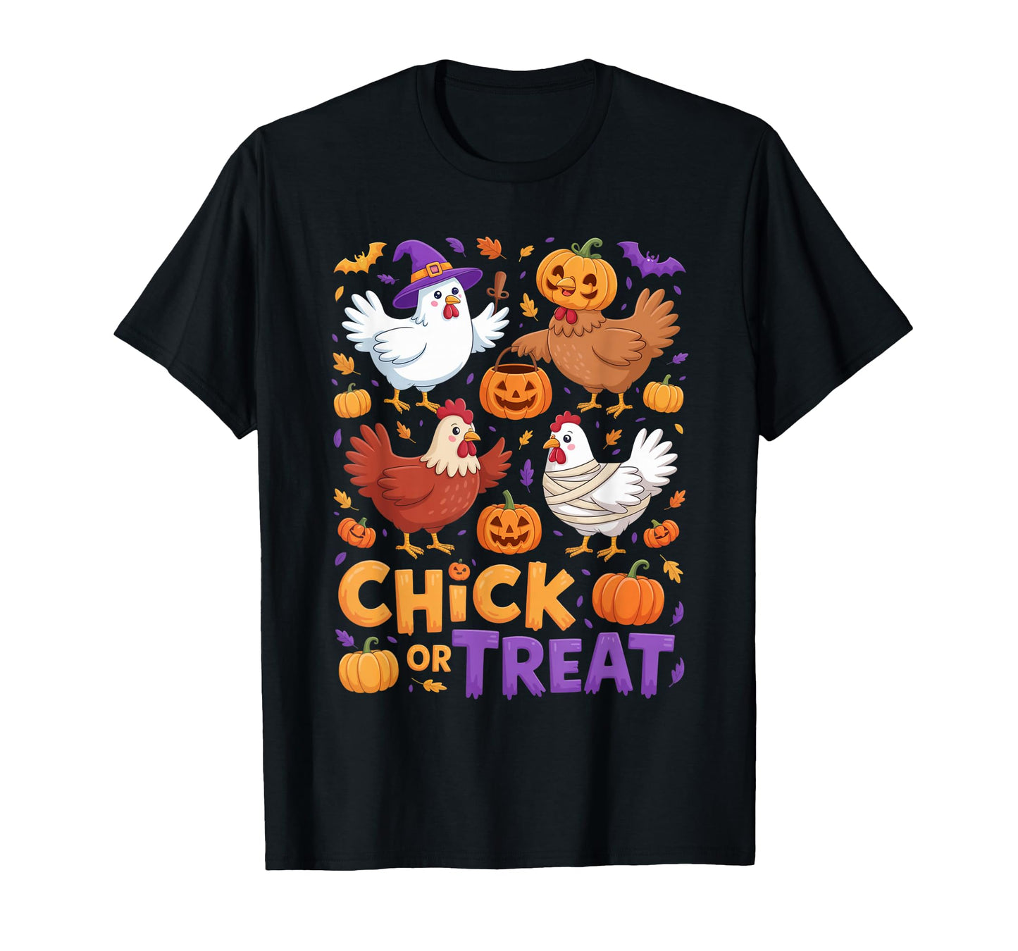 Chick Or Treat Funny Halloween Chicken Fall Parties T-Shirt