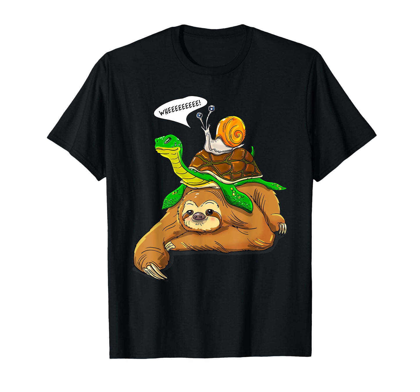 Sloth Turtle Snail Funny Humor Cute Animal Lover T-Shirt