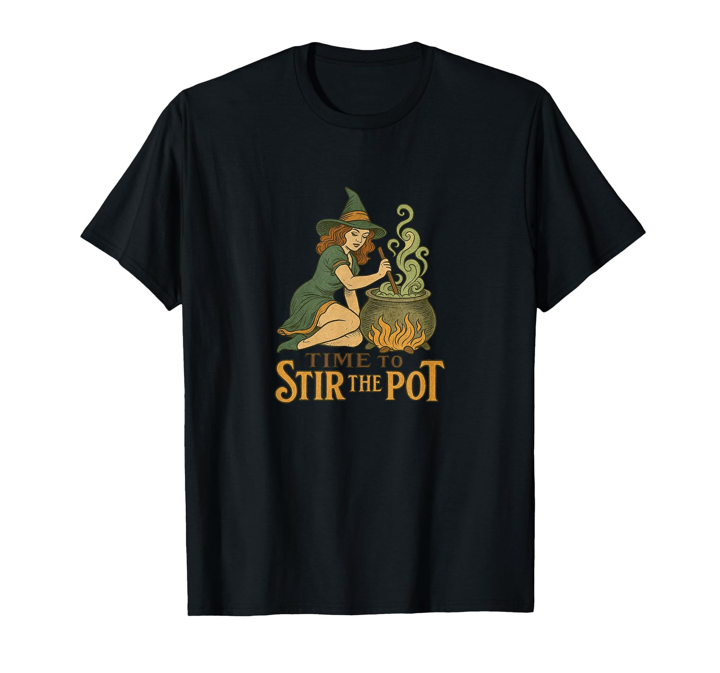 Time to Stir The Pot Halloween Witch T-Shirt