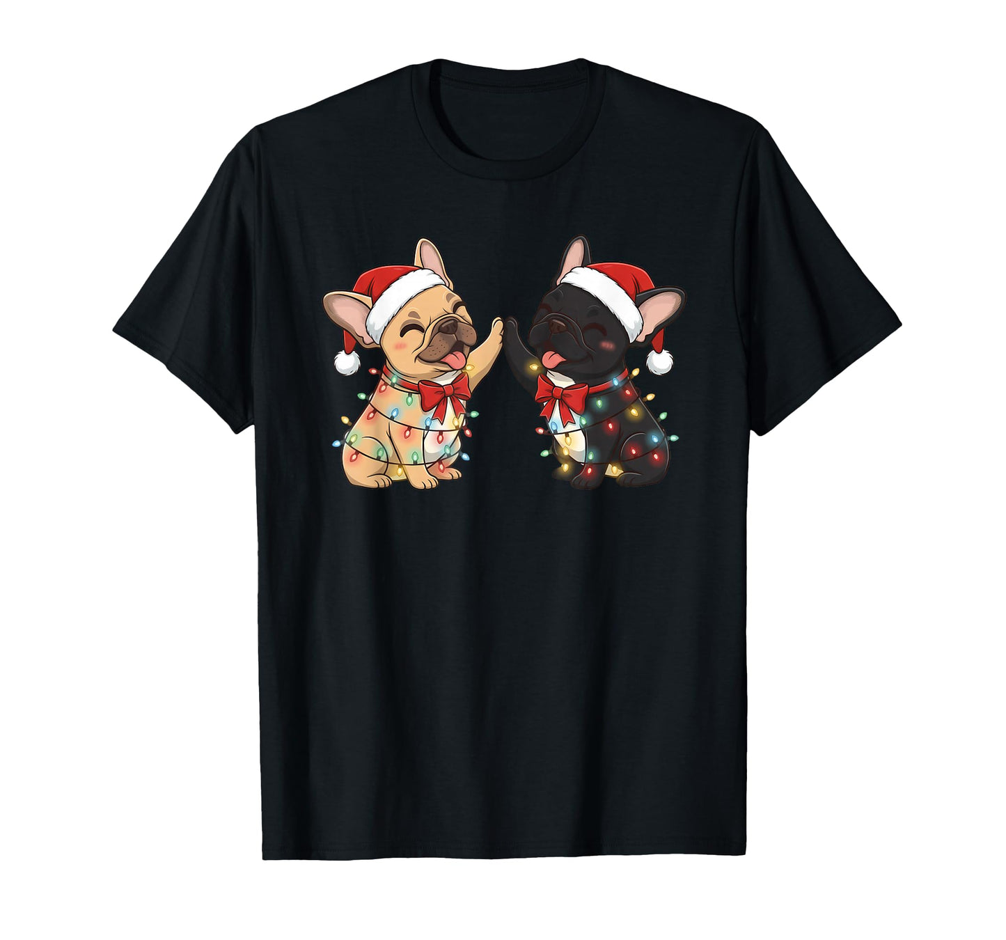Christmas Dog French Bulldog Xmas Funny Dog Mom Dog Lover T-Shirt