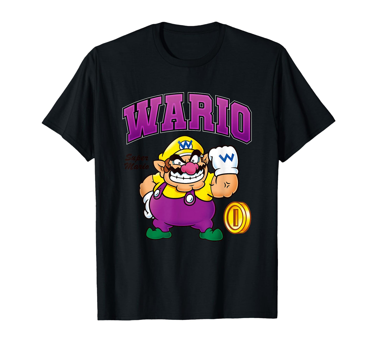Super Mario Bros Wario Big Character Portrait T-Shirt