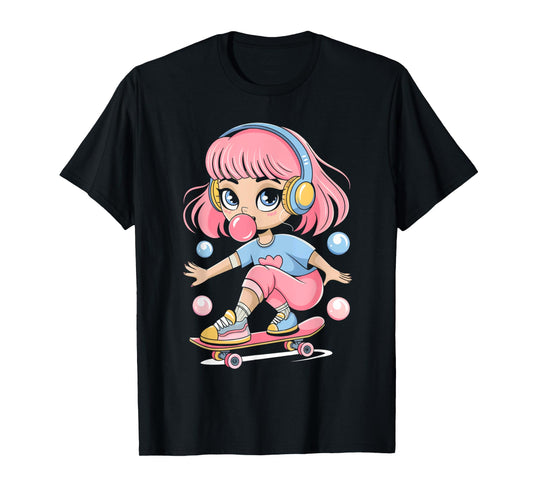 Skateboarding Girl Women Skateboard Skater Art Skateboarder T-Shirt