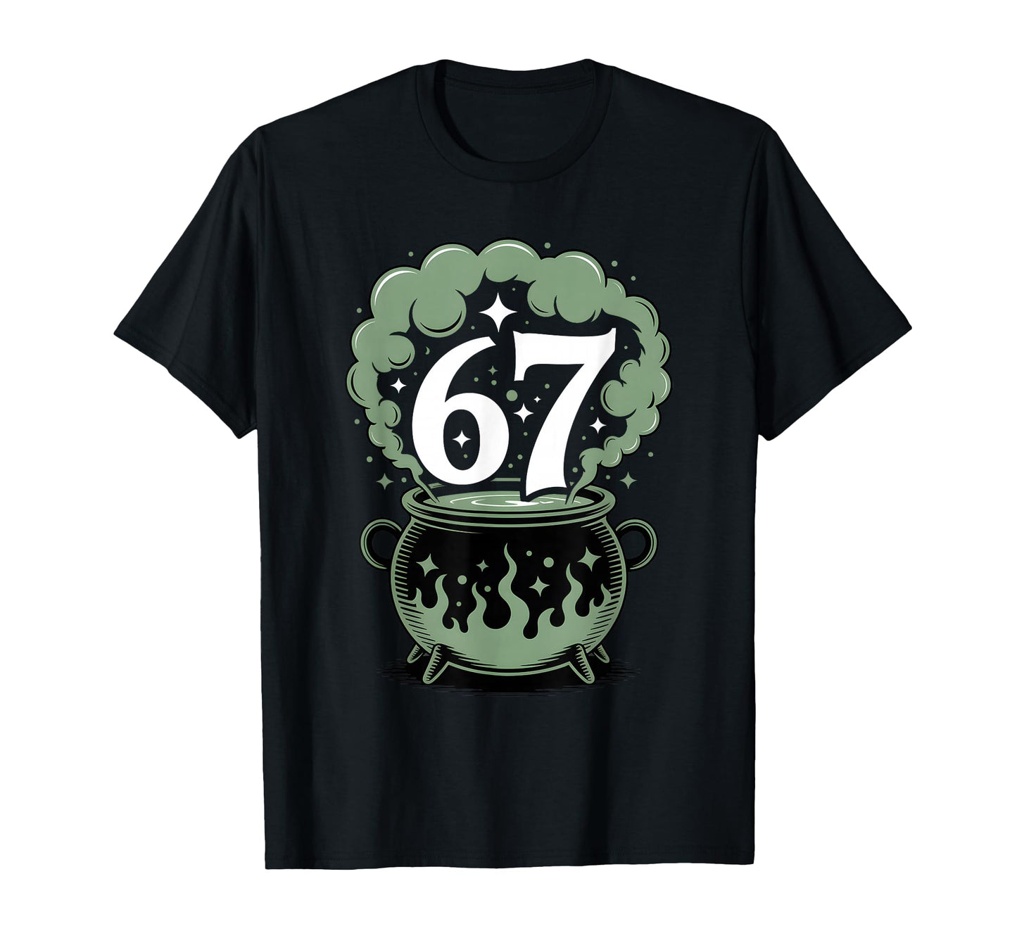 Witch Six Seven 6 7 Halloween Brainrot Meme 67 Funny T-Shirt