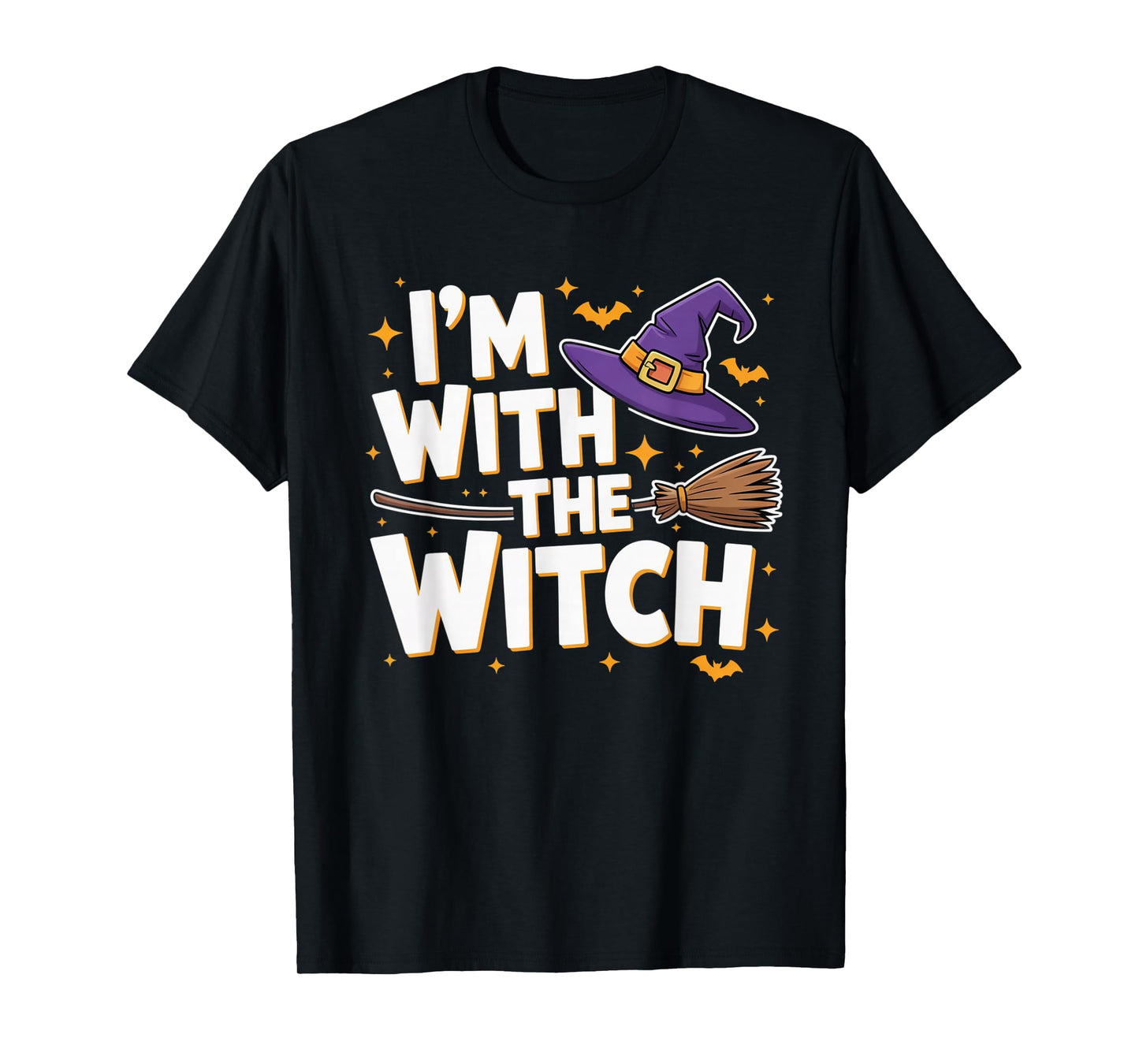 I'm with The Witch Halloween Costume Dad Mom Group T-Shirt