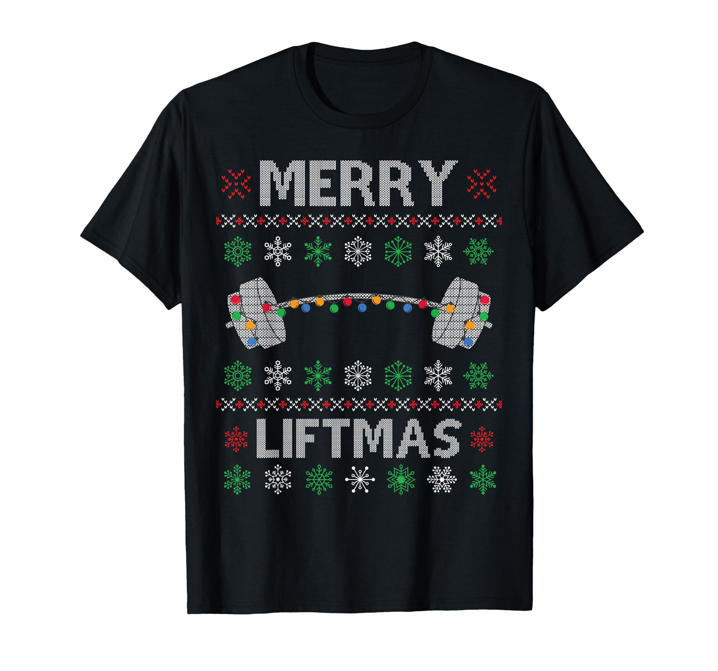 Merry Liftmas Funny Christmas Ugly Gym Workout Fitness T-Shirt