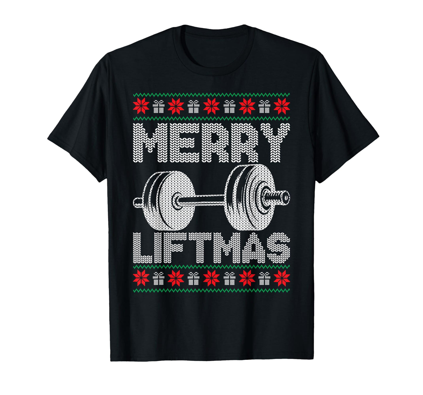 Merry Liftmas Ugly Christmas Gym Workout Funny Fitness T-Shirt