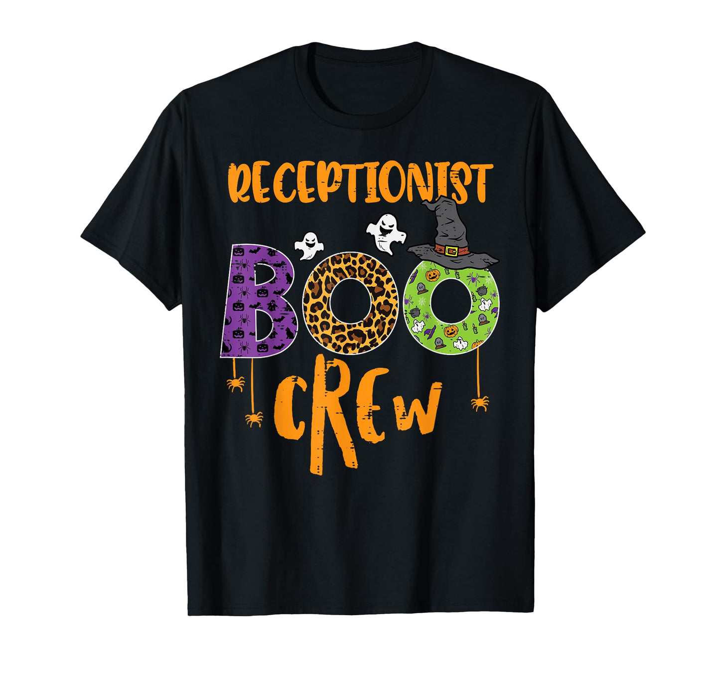 Halloween Receptionist Boo Crew Front Desk Costume Women Men T-Shirt